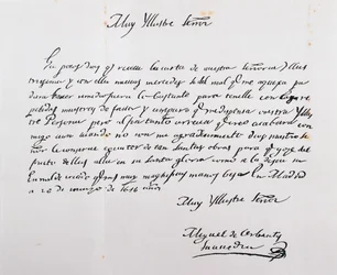 Carta escrita ao Arcebispo de Toledo, em 26 de março de 1616 (tinta no papel)